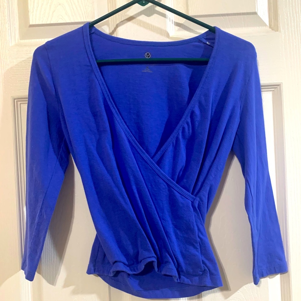 Crossed Front V Neck Shirt